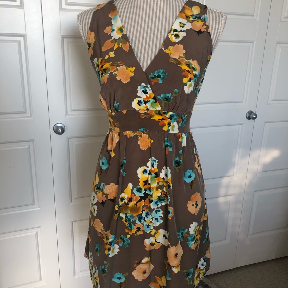Floral Faux-wrap Belted Cocktail Dress